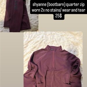 Shyanne Women's Burgundy Quarter Zip Sweatshirt